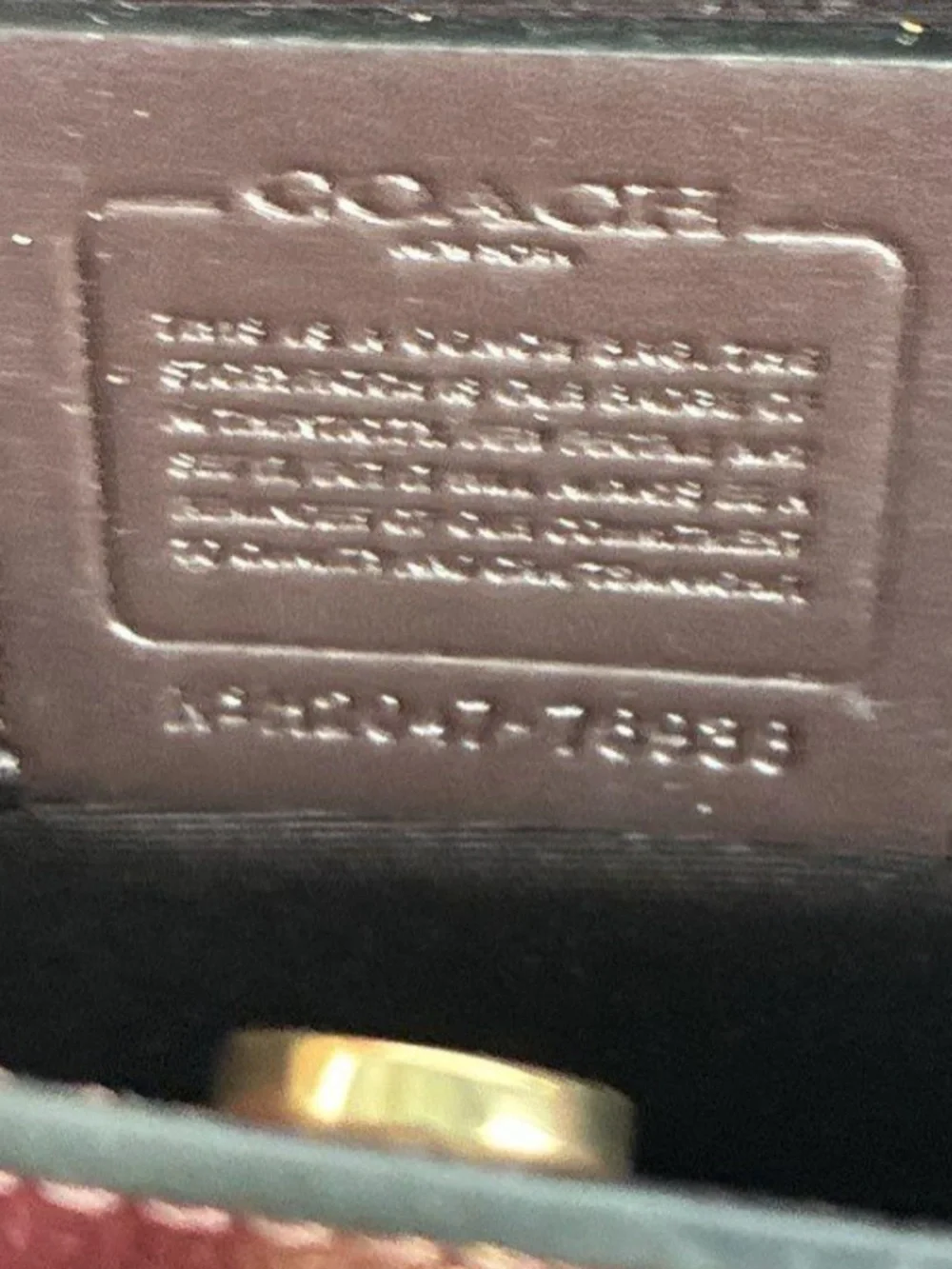 Coach structured leather